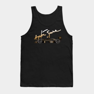 Ayrton Senna's Lotus 98T Illustration Tank Top